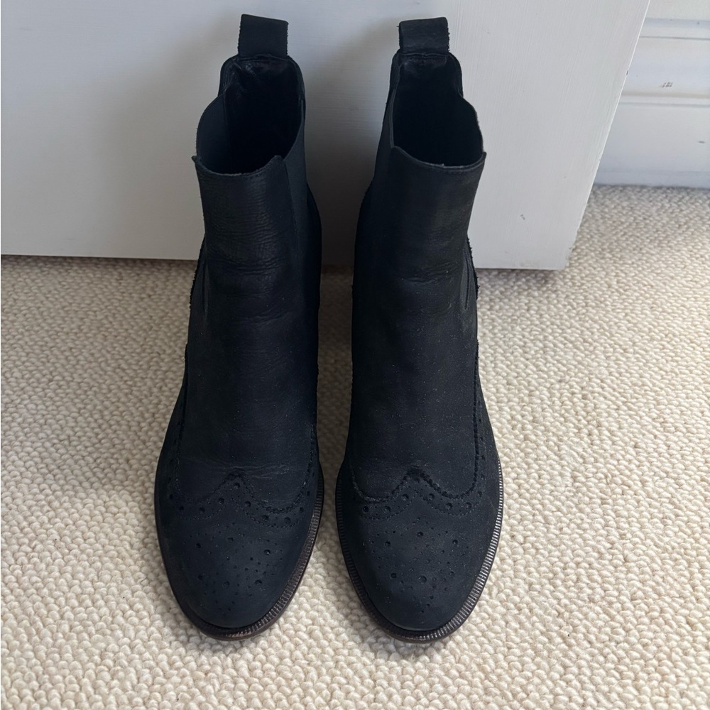 Russell & Bromley Black Suede Ankle Boots